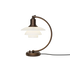 Lampe de table PH 2/2 Luna Poul Henningsen - Louis Poulsen-Laiton patiné et verre opalin-The Woods Gallery
