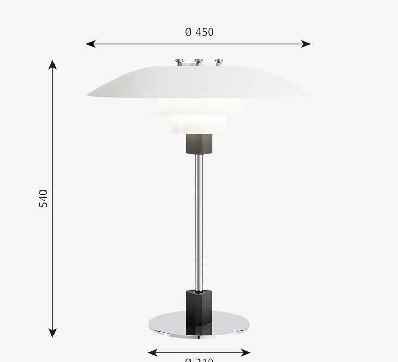 Lampe de table PH 4/3 de Poul Henningsen - Louis Poulsen-Blanc-The Woods Gallery