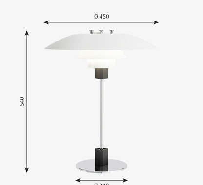 Lampe de table PH 4/3 de Poul Henningsen - Louis Poulsen-Blanc-The Woods Gallery