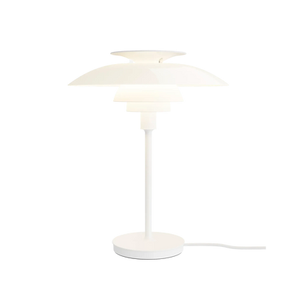 Lampe de table PH 80 de Poul Henningsen - Louis Poulsen-Blanc opalin et blanc-The Woods Gallery