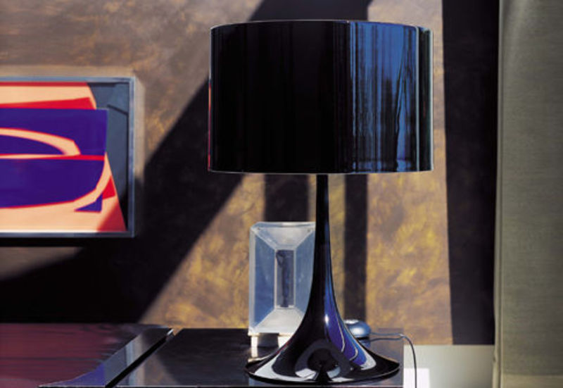 Lampe de table Spun Light T2 - Flos-Noir-The Woods Gallery