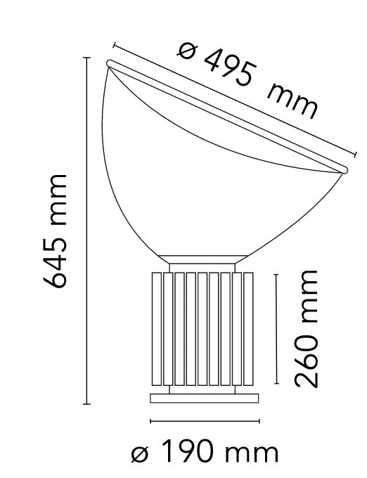 Lampe de table Taccia H 64,5 cm d&