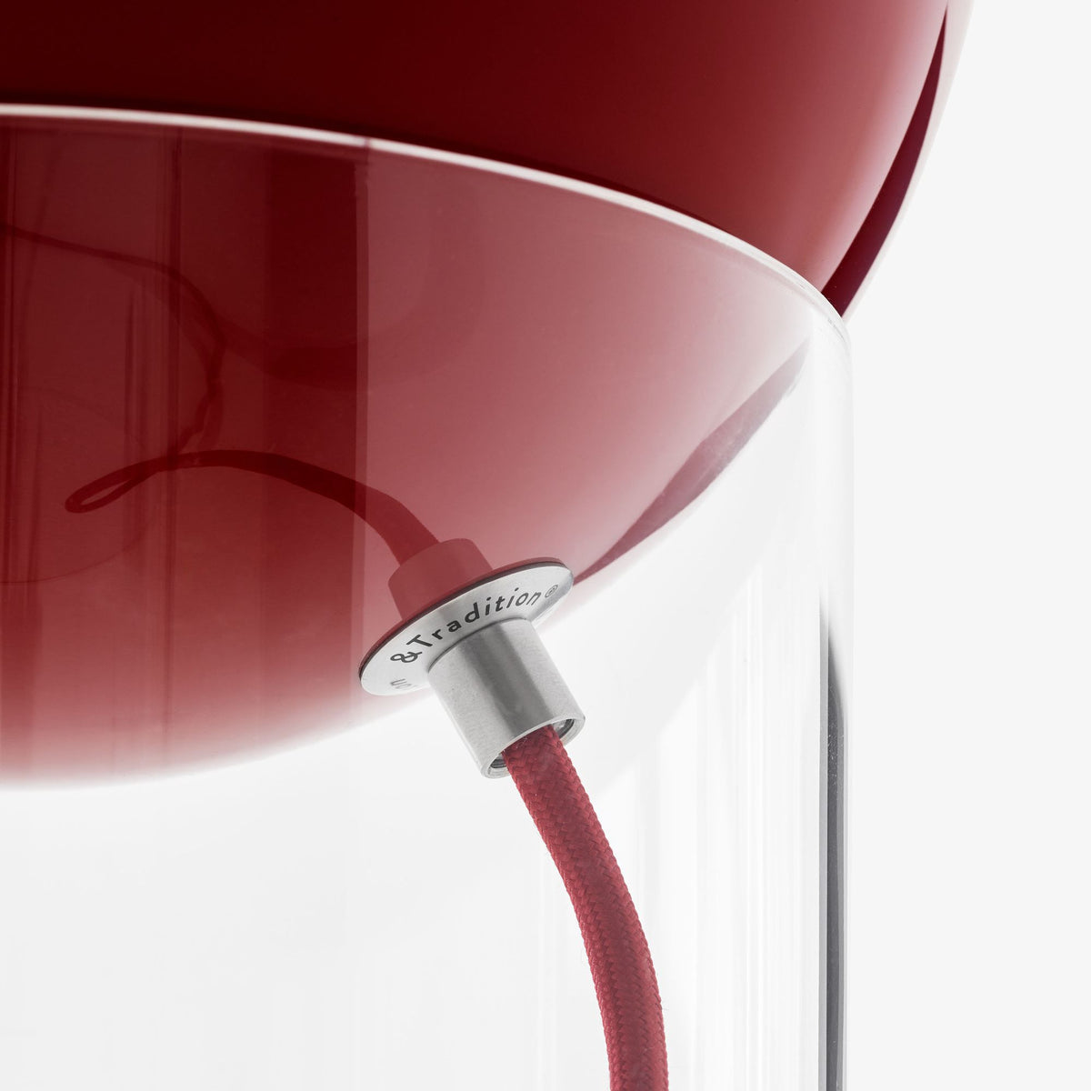 Lampe de table Topan VP13 H 31 cm - Verner Panton-Rouge vermillon-The Woods Gallery