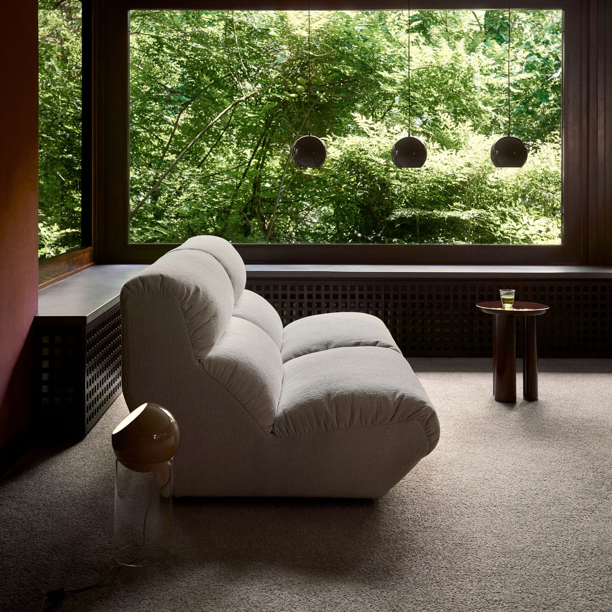 Lampe de table Topan VP14 H 46 cm - Verner Panton-Rouge vermillon-The Woods Gallery