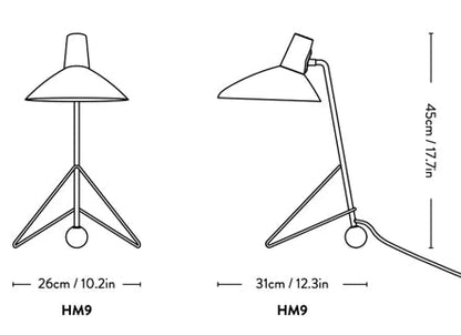 Lampe de table Tripod HM9 par Peter Hvidt &amp; Orla Mølgaard-Nielsen - &amp;Tradition-The Woods Gallery