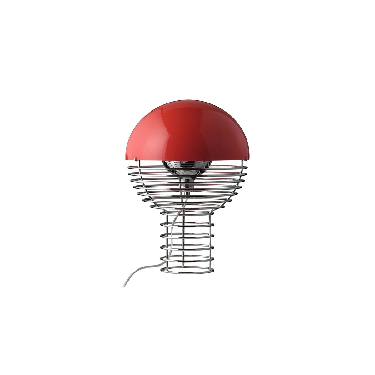 Lampe de table Wire Ø 30 cm de Verner Panton - Verpan-Rouge-The Woods Gallery