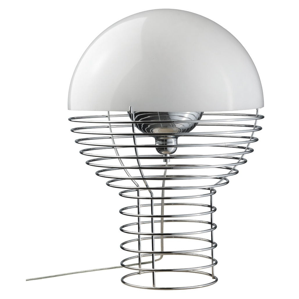 Lampe de table Wire Ø 40 cm de Verner Panton - Verpan-Blanc-The Woods Gallery