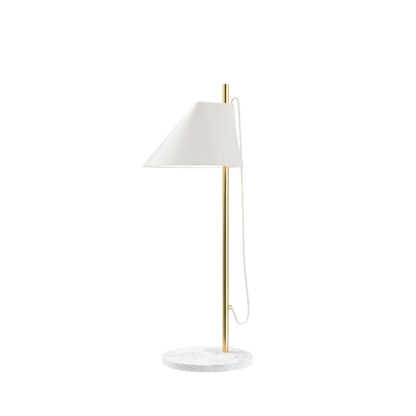 Lampe de table Yuh - Louis Poulsen-Blanc et laiton-The Woods Gallery