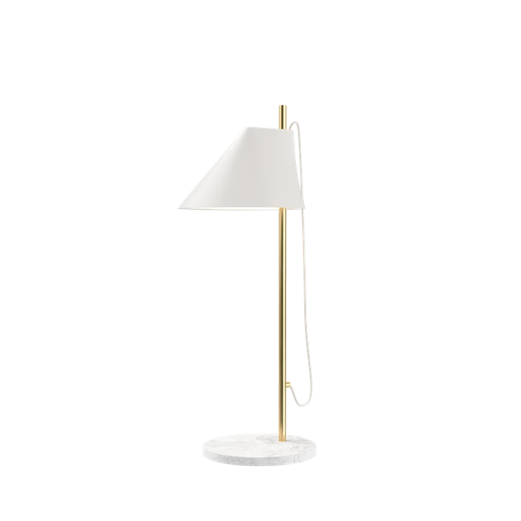 Lampe de table Yuh - Louis Poulsen-Blanc et laiton-The Woods Gallery