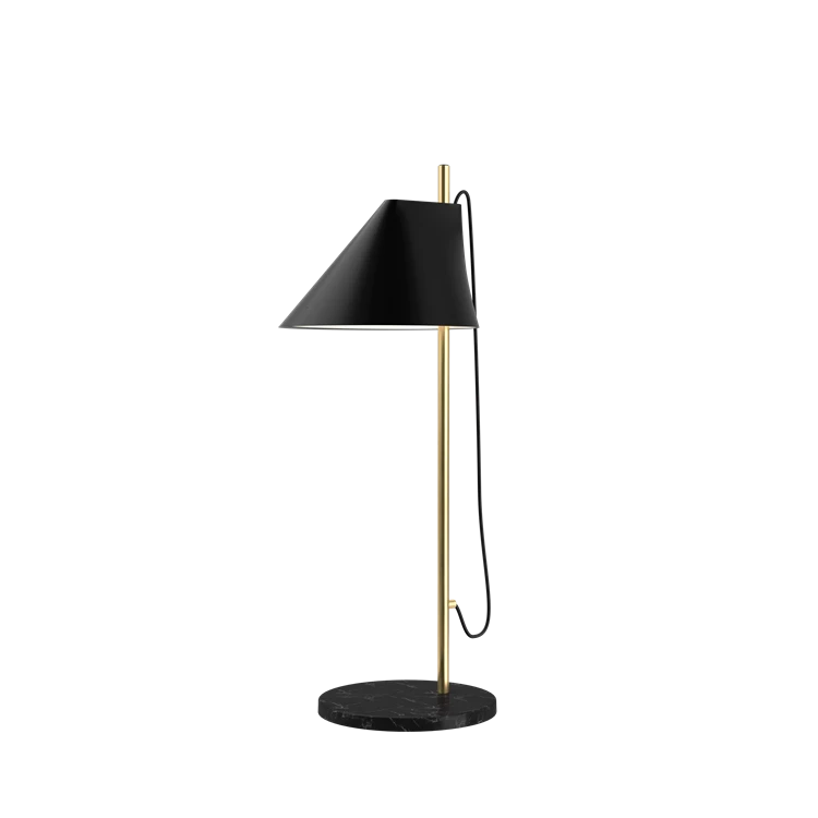 Lampe de table Yuh - Louis Poulsen-Noir et laiton-The Woods Gallery