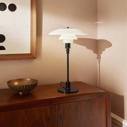 Lampe de table en verre PH 3½-2½ - Louis Poulsen-Chromé brillant-The Woods Gallery