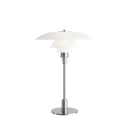 Lampe de table en verre PH 3½-2½ - Louis Poulsen-Chromé brillant-The Woods Gallery