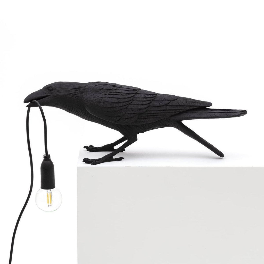 Lampe oiseau Bird Playing de Marcantonio - Seletti-Noir-The Woods Gallery