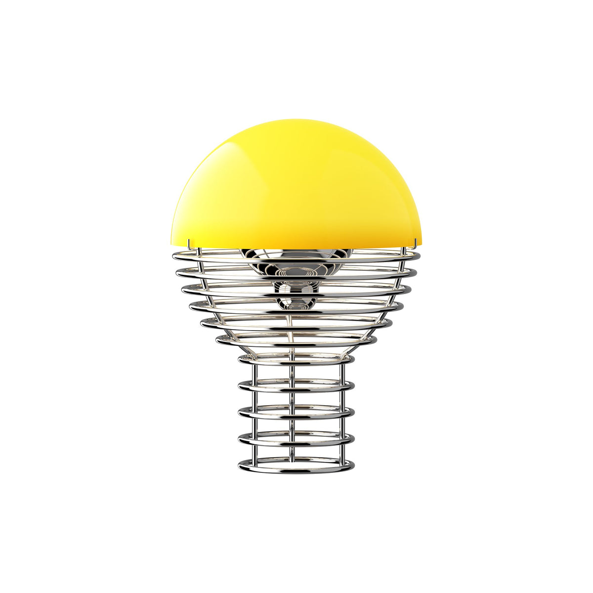 Lampe portable Wire Ø 18 cm de Verner Panton - Verpan-Jaune-The Woods Gallery