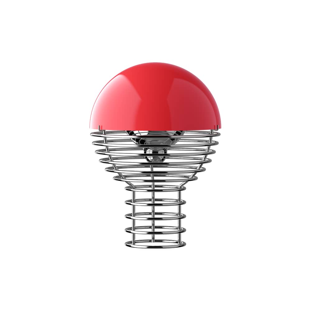 Lampe portable Wire Ø 18 cm de Verner Panton - Verpan-Rouge-The Woods Gallery