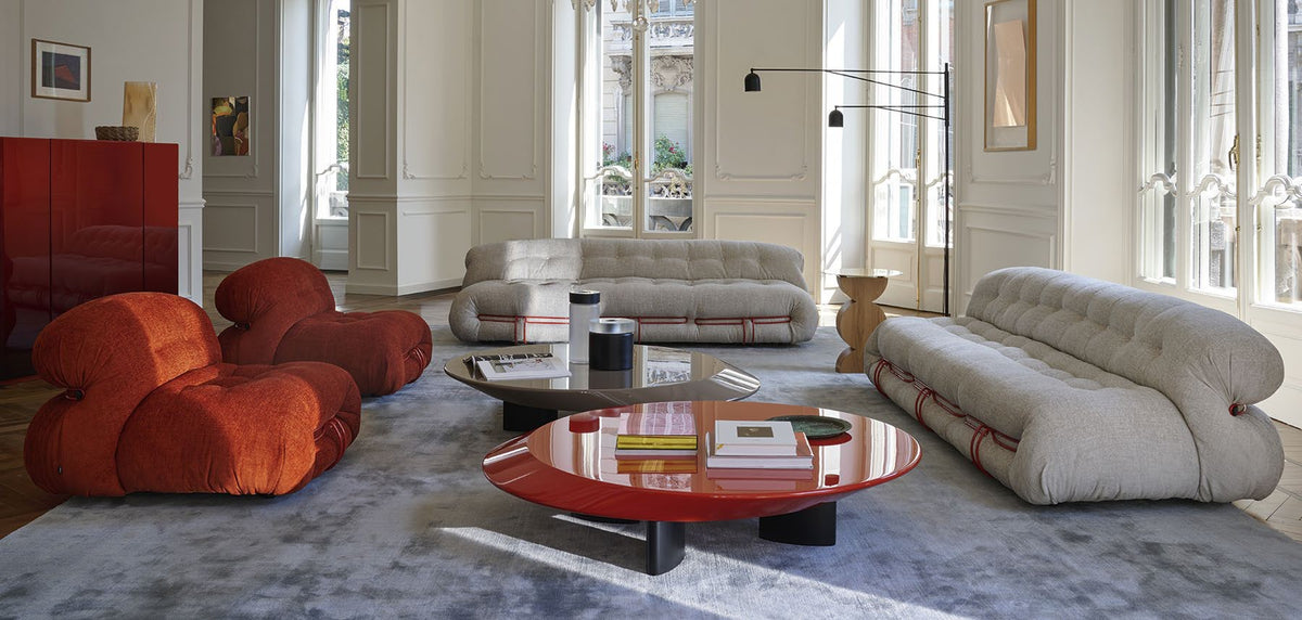 Table basse en bois laqué 520 Accordo de Charlotte Perriand - Cassina-ambiance catalogue Cassina 2026-The Woods Gallery