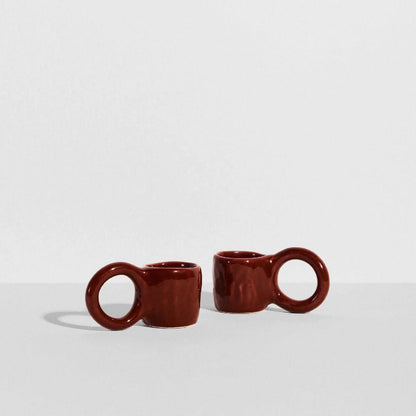 Lot de 2 Tasses à café Donut de Pia Chevalier - Petite Friture-Griotte Cherry-The Woods Gallery