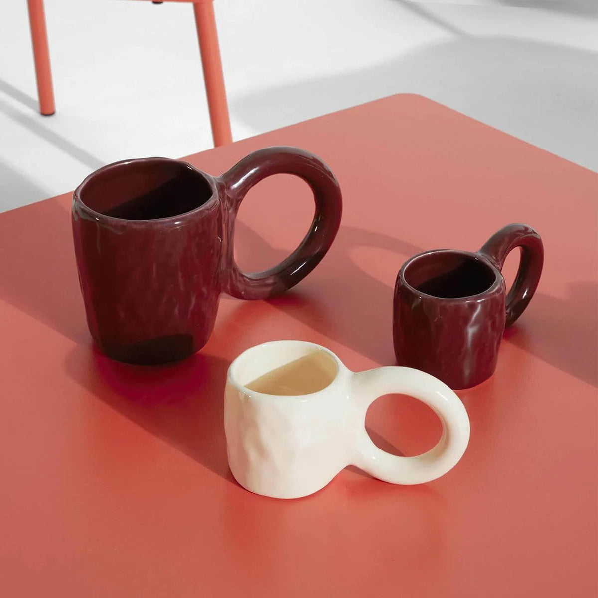 Lot de 2 Tasses à café Donut de Pia Chevalier - Petite Friture-Jaune Lemon-The Woods Gallery