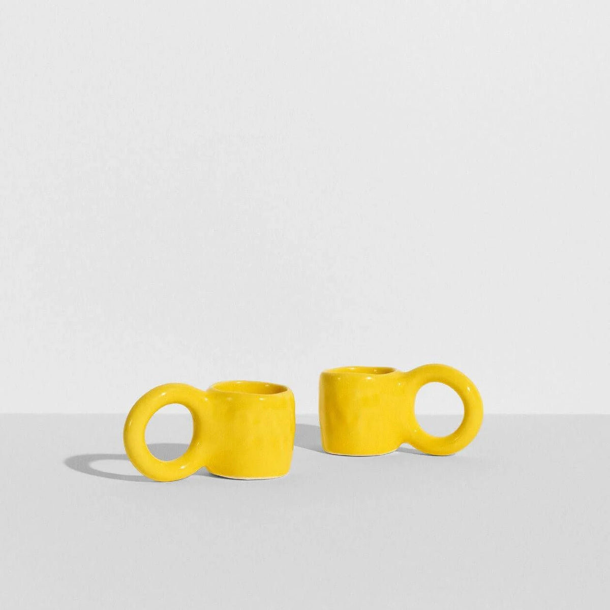Lot de 2 Tasses à café Donut de Pia Chevalier - Petite Friture-Jaune Lemon-The Woods Gallery