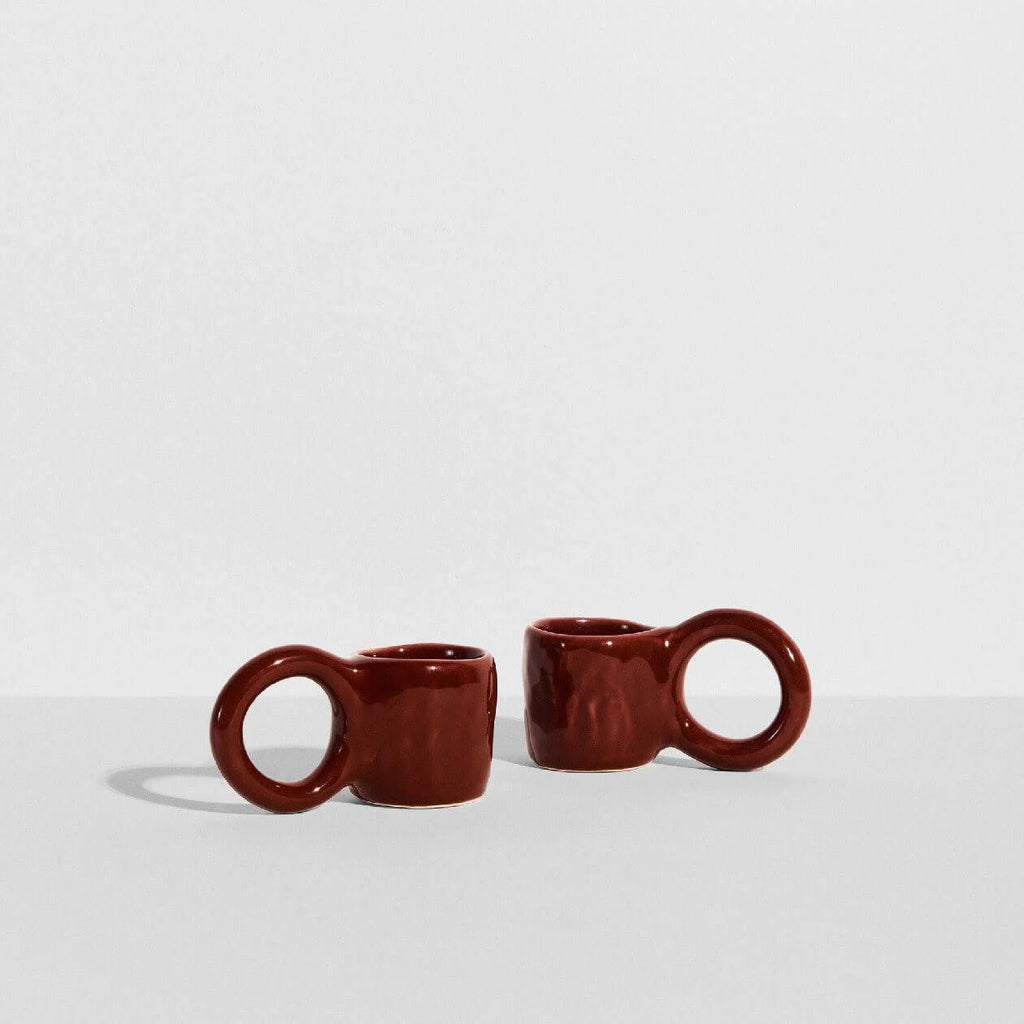 Lot de 2 Tasses à café Donut de Pia Chevalier - Petite Friture-Jaune Lemon-The Woods Gallery