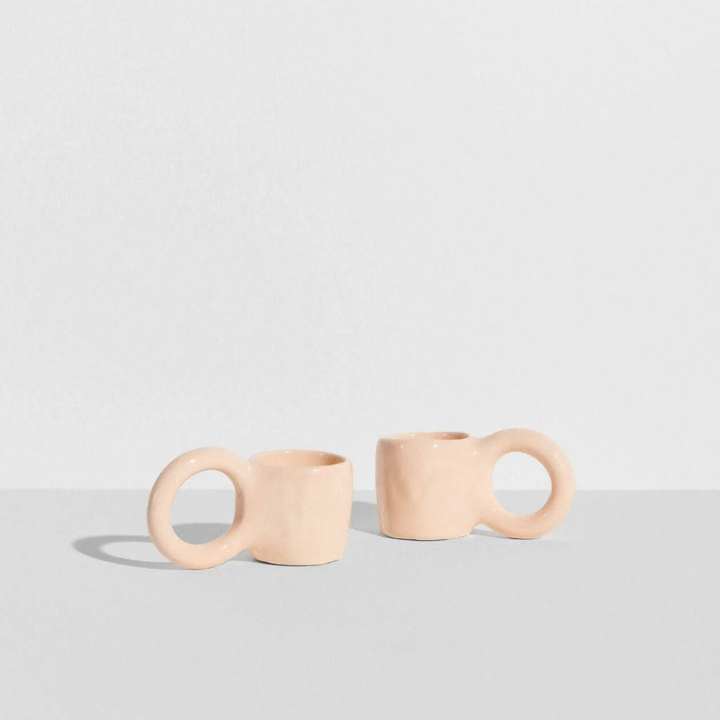 Lot de 2 Tasses à café Donut de Pia Chevalier - Petite Friture-Jaune Lemon-The Woods Gallery