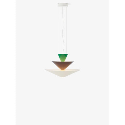 Lustre Gio LN14 de Luca Nichetto - &amp;Tradition-Vert signal, bleu profond &amp; blanc écru-The Woods Gallery
