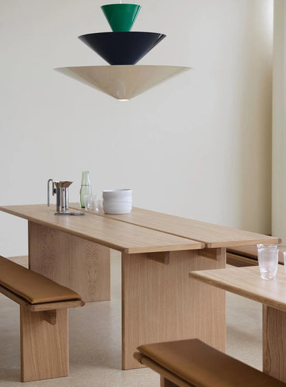 Lustre Gio LN15 de Luca Nichetto - &amp;Tradition-Vert signal, bleu profond &amp; blanc écru-The Woods Gallery