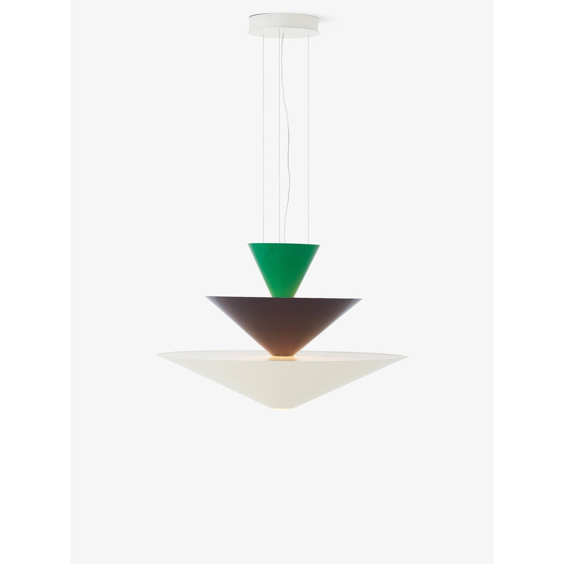Lustre Gio LN15 de Luca Nichetto - &amp;Tradition-Vert signal, bleu profond &amp; blanc écru-The Woods Gallery