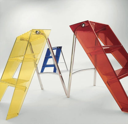 Marche pied - Escabeau Upper de Alberto Meda + Paolo Rizzatto - Kartell-Bleu-The Woods Gallery