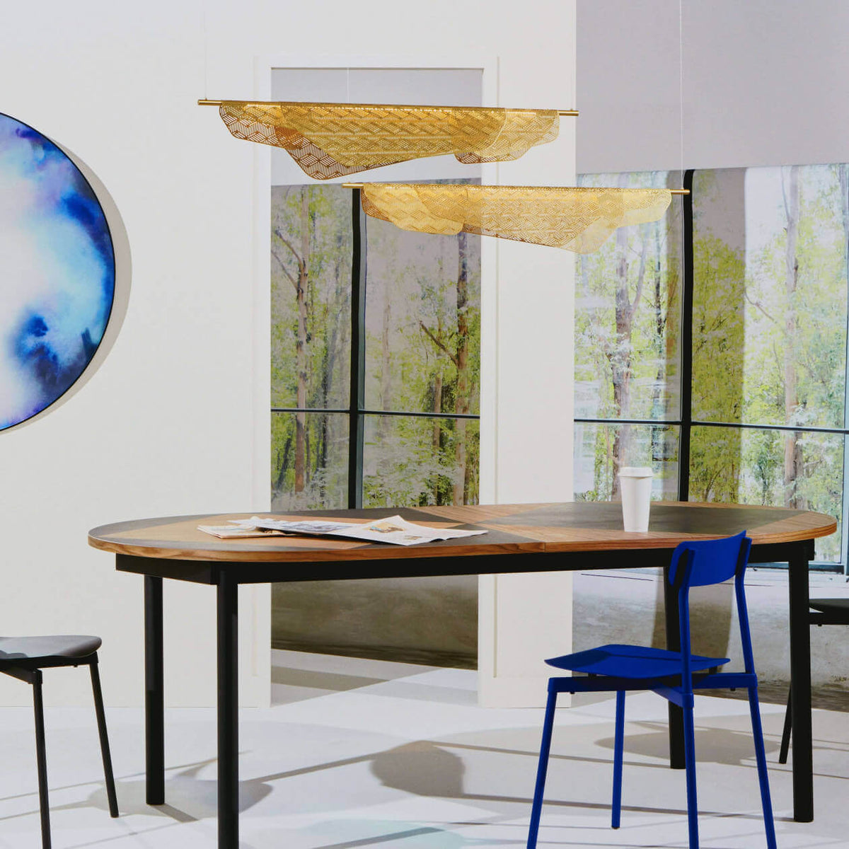 Mediterranea Petite Suspension de Noé Duchaufour-Lawrance - Petite Friture-en situation, autre vue-The Woods Gallery