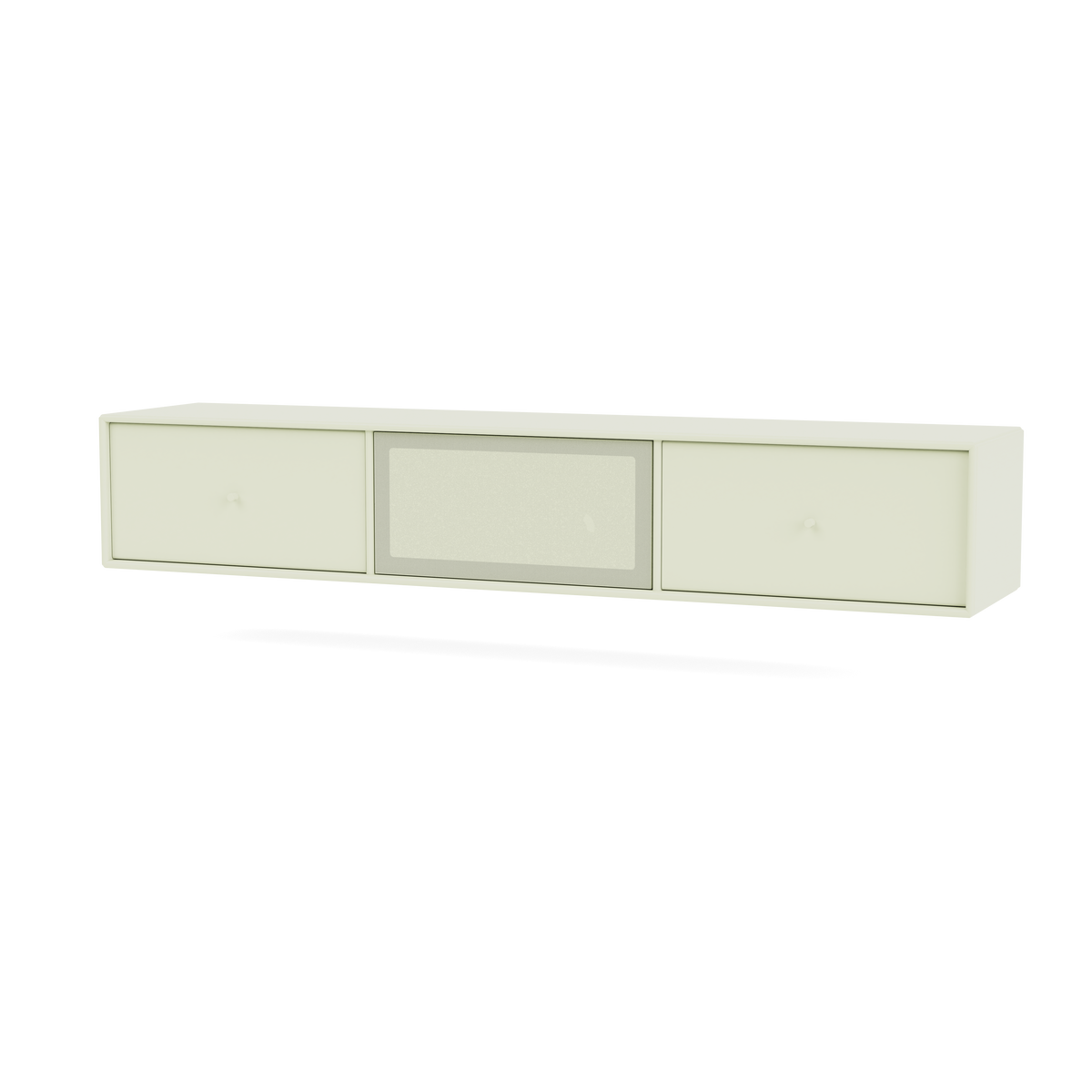 Meuble Tv Octave V par Peter J. Lassen, laque 140 Pomelo, suspendu au mur, packshot Montana