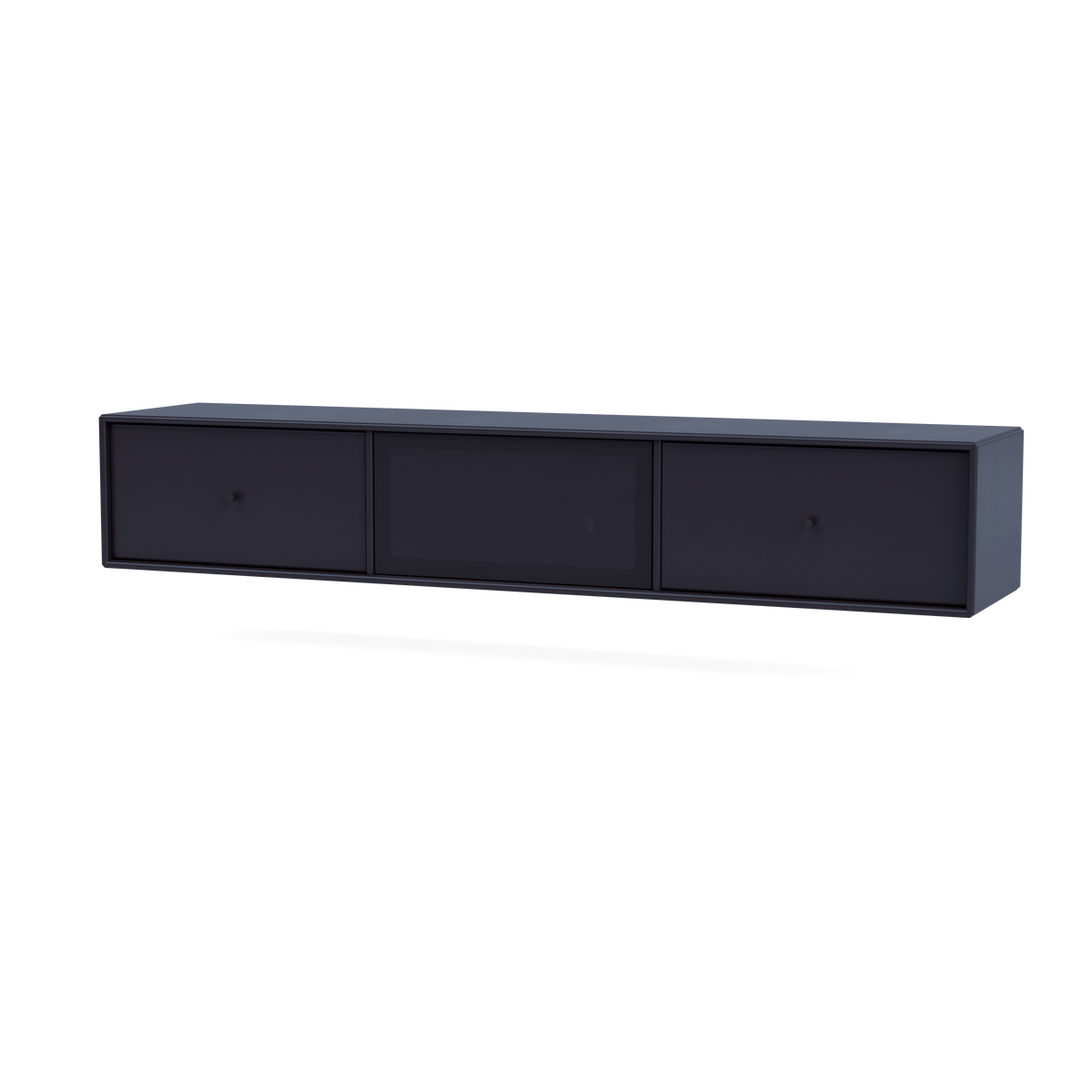 Meuble Tv Octave V par Peter J. Lassen, laque 147 Shadow, suspendu au mur, packshot Montana