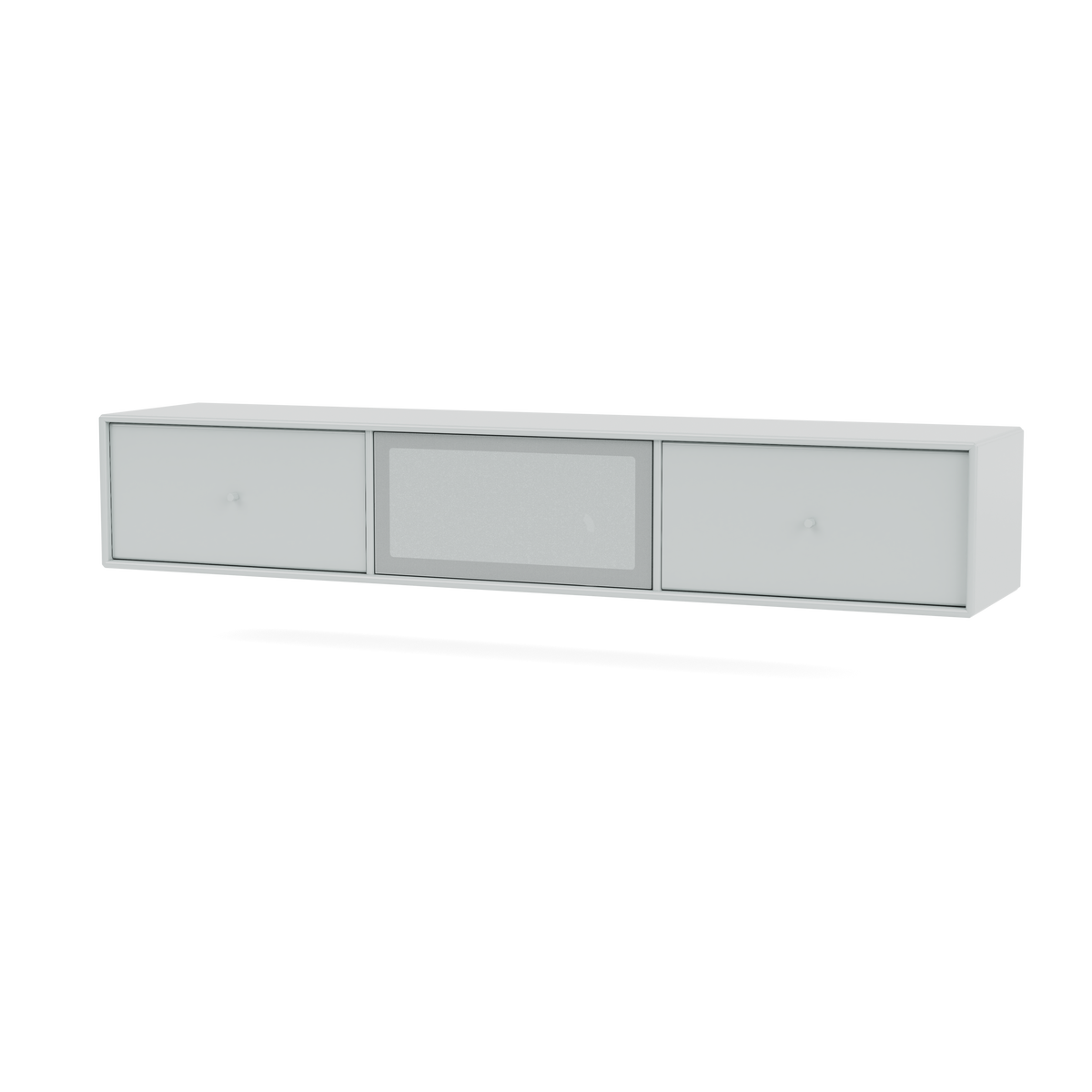 Meuble Tv Octave V par Peter J. Lassen, laque 156 Oyster, suspendu au mur, packshot Montana