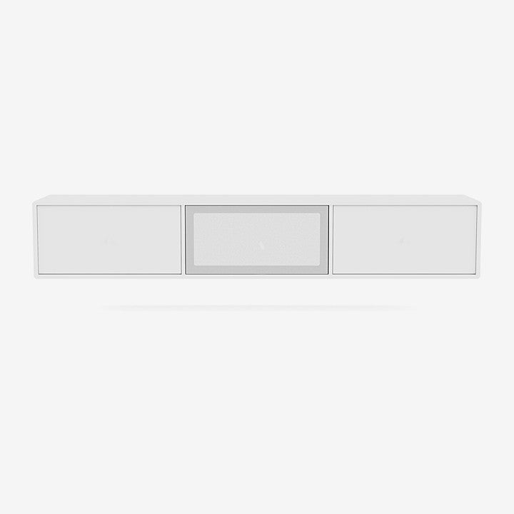 Meuble Tv Octave V par Peter J. Lassen - Montana-101 New White-Avec rail de suspension-The Woods Gallery