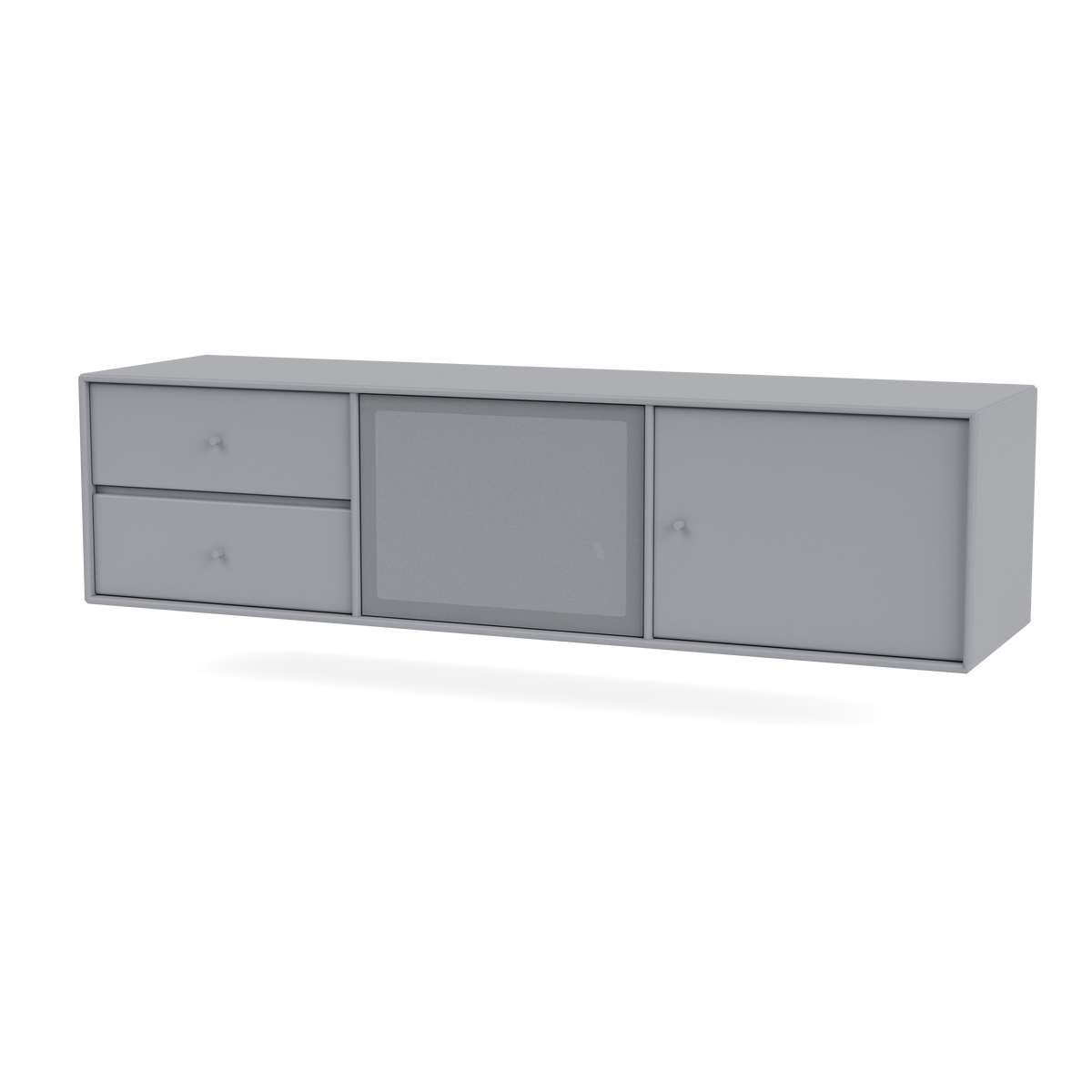 Meuble Tv Octave VI par Peter J. Lassen, laque 100 Graphic, suspendu au mur, packshot Montana