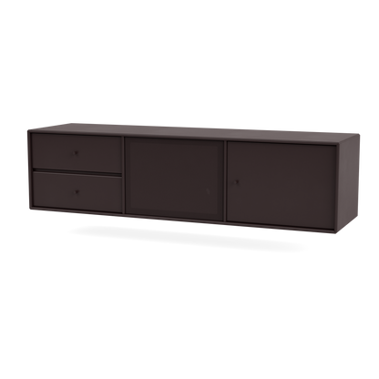 Meuble Tv Octave VI par Peter J. Lassen, laque 160 Balsamic, suspendu au mur, packshot Montana