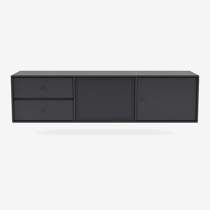Meuble Tv Octave VI par Peter J. Lassen - Montana-04 Anthracite-Avec rail de suspension-The Woods Gallery