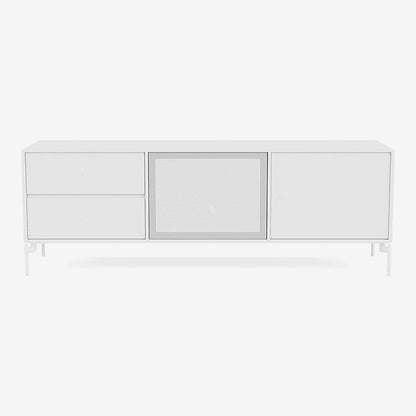 Meuble Tv Octave VI par Peter J. Lassen - Montana-101 New White-Pieds h 12.6cm-The Woods Gallery
