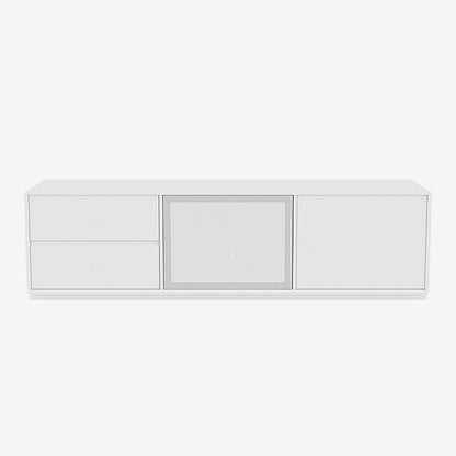 Meuble Tv Octave VI par Peter J. Lassen - Montana-101 New White-Plinthe h 3cm-The Woods Gallery