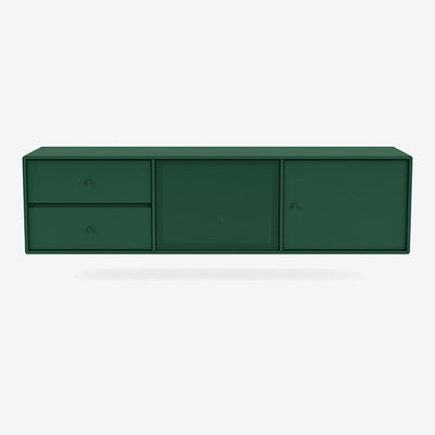 Meuble Tv Octave VI par Peter J. Lassen - Montana-136 Pine-Avec rail de suspension-The Woods Gallery
