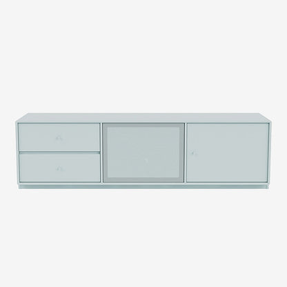 Meuble Tv Octave VI par Peter J. Lassen - Montana-148 Flint-Plinthe h 3cm-The Woods Gallery