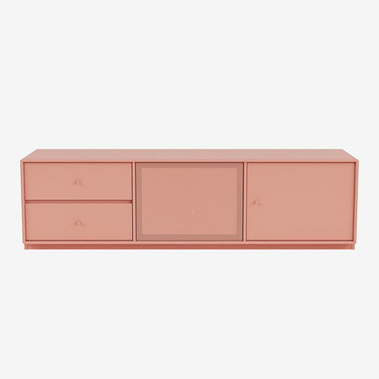 Meuble Tv Octave VI par Peter J. Lassen - Montana-151 Rhubarb-Plinthe h 3cm-The Woods Gallery