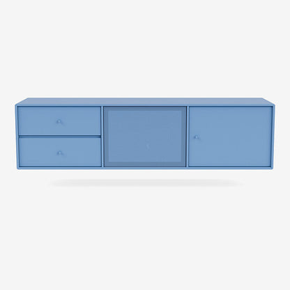 Meuble Tv Octave VI par Peter J. Lassen - Montana-154 Azure-Avec rail de suspension-The Woods Gallery