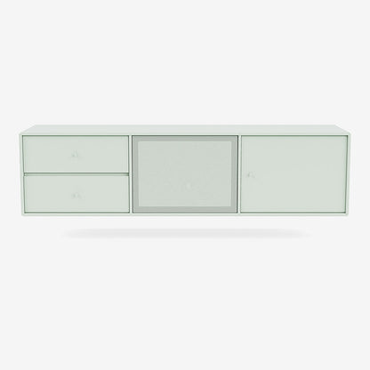 Meuble Tv Octave VI par Peter J. Lassen - Montana-161 Mist-Avec rail de suspension-The Woods Gallery