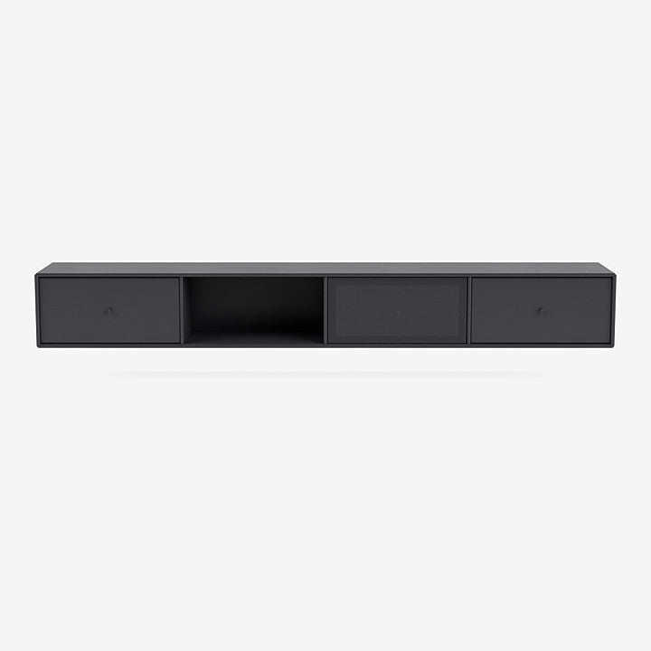 Meuble Tv Octave VII par Peter J. Lassen - Montana-04 Anthracite-Rail mural-The Woods Gallery