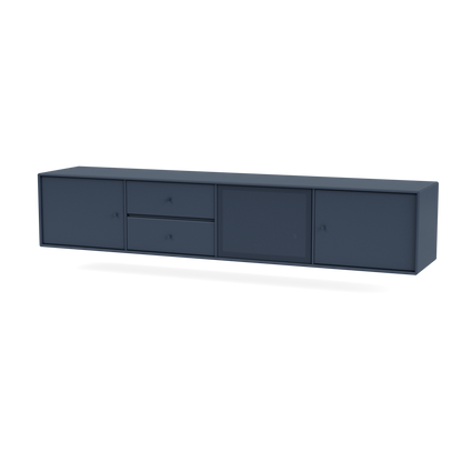 Meuble Tv Octave VIII par Peter J. Lassen, laque 138 Juniper, suspendu au mur, packshot Montana