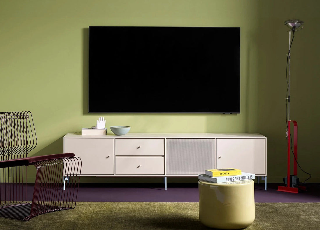 Meuble Tv Octave VIII par Peter J. Lassen - Montana-02 Fjord-Avec rail de suspension-The Woods Gallery