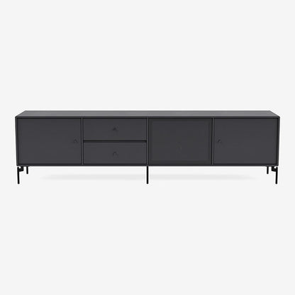Meuble Tv Octave VIII par Peter J. Lassen - Montana-04 Anthracite-Pieds h 12.6cm-The Woods Gallery