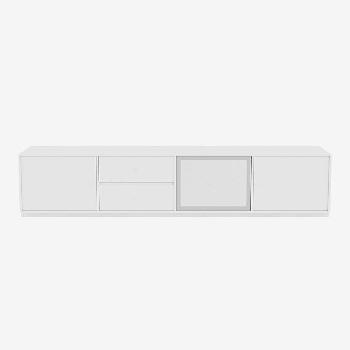 Meuble Tv Octave VIII par Peter J. Lassen - Montana-101 New White-Plinthe h 3cm-The Woods Gallery