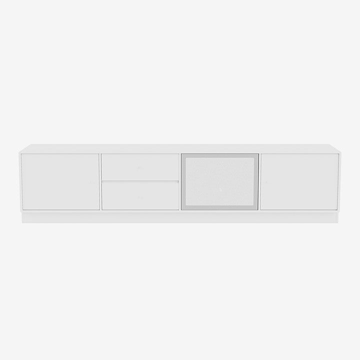 Meuble Tv Octave VIII par Peter J. Lassen - Montana-101 New White-Plinthe h 7cm-The Woods Gallery
